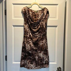 Velvet animal print dress